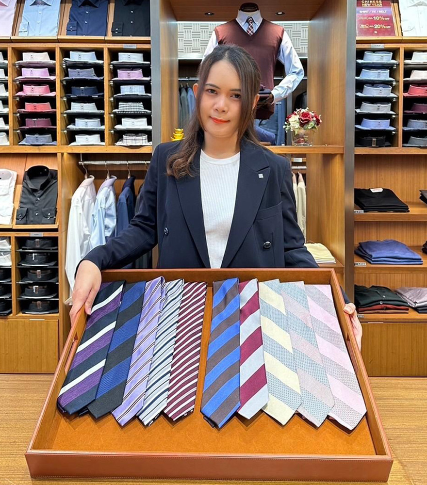 ［STRIPE TIE BLACK LINE & SILVER LINE ］ คุณออร์ ONLINE EXCUTIVE MANAGER